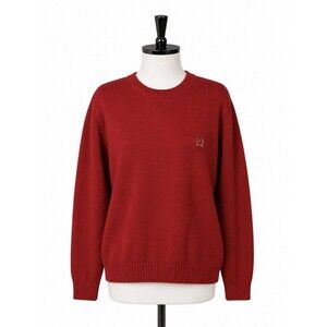 Tommy Hilfiger Crest Pullover Knit Sweater Red Crewneck Size M 1990’s Vintage